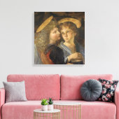 Leonardo da Vinci's doop van Christus engelen Canvas Afdruk (Insitu (Woonkamer))