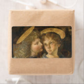 Leonardo da Vinci's doop van Christus engelen Etiket (Insitu)