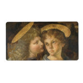 Leonardo da Vinci's doop van Christus engelen Etiket (Voorkant)