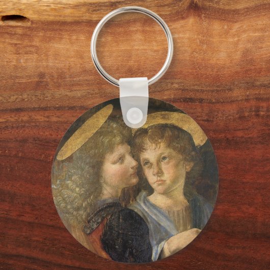 Leonardo da Vinci's doop van Christus engelen Sleutelhanger (Achterkant)
