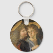 Leonardo da Vinci's doop van Christus engelen Sleutelhanger (Achterkant)