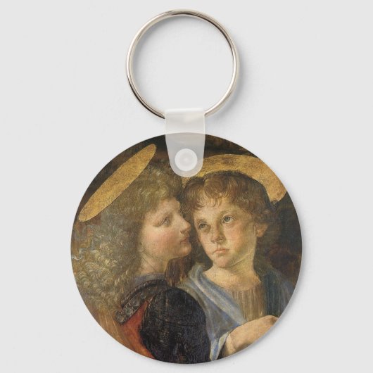Leonardo da Vinci's doop van Christus engelen Sleutelhanger (Achterkant)