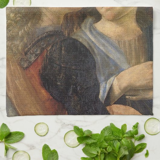 Leonardo da Vinci's doop van Christus engelen Theedoek (Gevouwen)