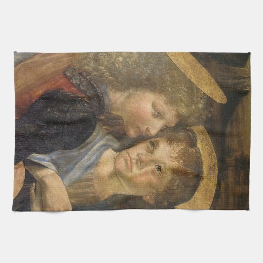 Leonardo da Vinci's doop van Christus engelen Theedoek (Horizontaal)