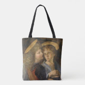 Leonardo da Vinci's doop van Christus engelen Tote Bag (Achterkant)
