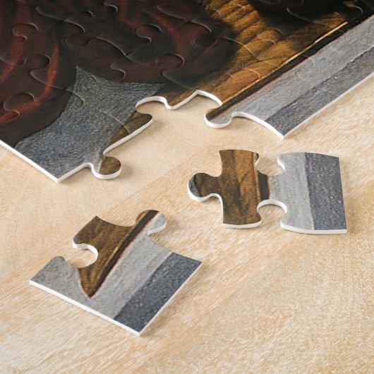 Leonardo da Vinci's Een engel in het rood met een  Legpuzzel (Zijkant)