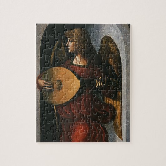 Leonardo da Vinci's Een engel in het rood met een  Legpuzzel (Verticaal)
