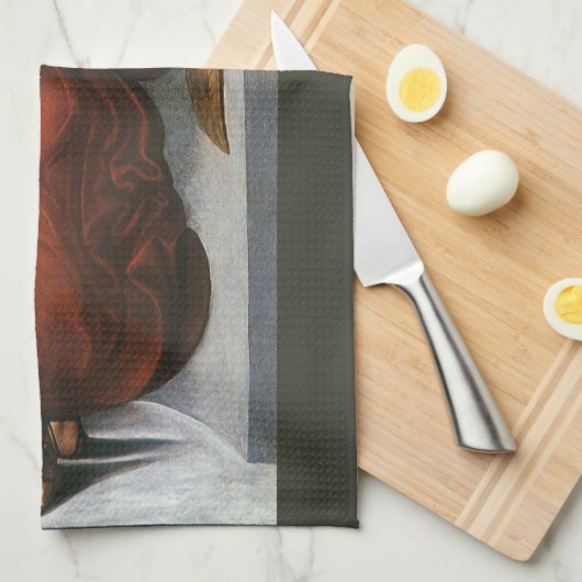 Leonardo da Vinci's Een engel in het rood met een  Theedoek (Quarter Fold)