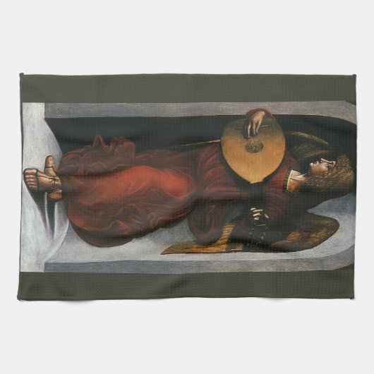 Leonardo da Vinci's Een engel in het rood met een  Theedoek (Horizontaal)