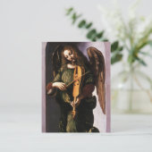 Leonardo da Vinci's Engel in Groen met een Vielle Briefkaart (Staand voorkant)