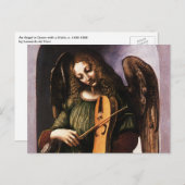 Leonardo da Vinci's Engel in Groen met een Vielle Briefkaart (Voorkant / Achterkant)