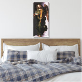 Leonardo da Vinci's Engel in Groen met een Vielle Canvas Afdruk (Insitu (Slaapkamer))