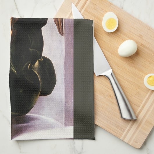 Leonardo da Vinci's Engel in Groen met een Vielle Theedoek (Quarter Fold)