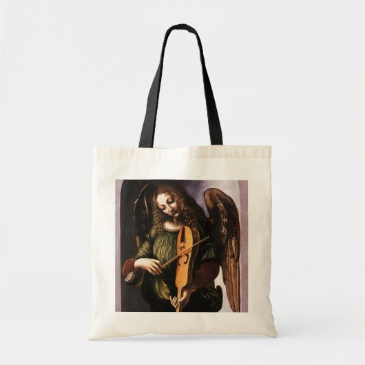 Leonardo da Vinci's Engel in Groen met een Vielle Tote Bag (Voorkant)