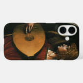Leonardo da Vinci's Engel in het rood met een luit Case-Mate iPhone Case (Achterkant (horizontaal))