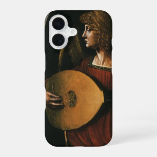 Leonardo da Vinci's Engel in het rood met een luit iPhone 16 Hoesje