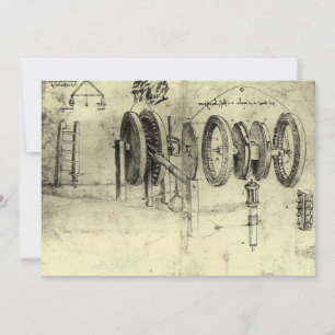 Leonardo da Vinci's Engineering Sketch of a Wheel