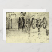 Leonardo da Vinci's Engineering Sketch of a Wheel (Voorkant / Achterkant)