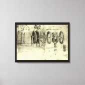 Leonardo da Vinci's Engineering Sketch of a Wheel Canvas Afdruk (Voorkant)