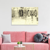 Leonardo da Vinci's Engineering Sketch of a Wheel Canvas Afdruk (Insitu (Woonkamer))