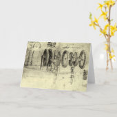 Leonardo da Vinci's Engineering Sketch of a Wheel Kaart (Gele Bloem)