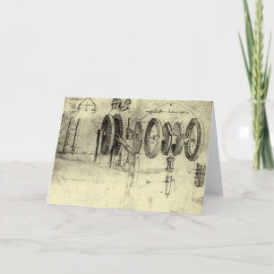 Leonardo da Vinci's Engineering Sketch of a Wheel Kaart