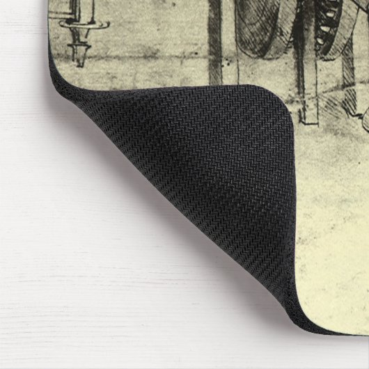 Leonardo da Vinci's Engineering Sketch of a Wheel Muismat (Hoek)