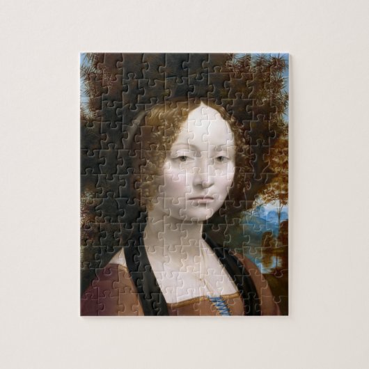 Leonardo da Vinci's Ginevra de' Benci Legpuzzel (Verticaal)