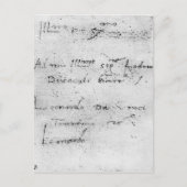 Leonardo da Vinci's handschrift Briefkaart (Voorkant)