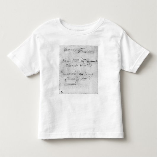 Leonardo da Vinci's handschrift Kinder Shirts (Voorkant)
