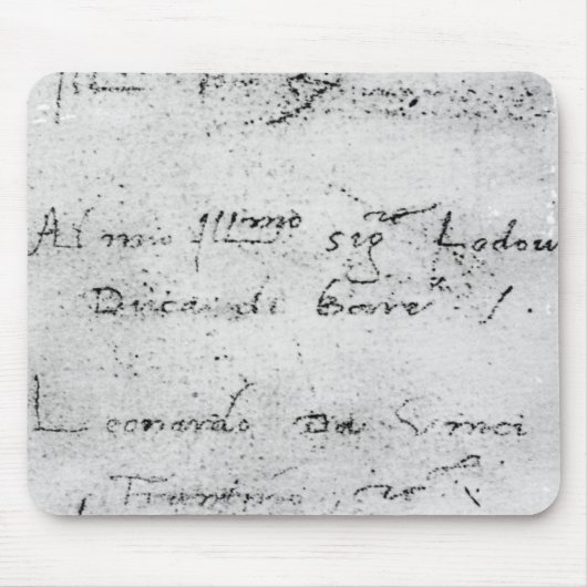 Leonardo da Vinci's handschrift Muismat (Voorkant)