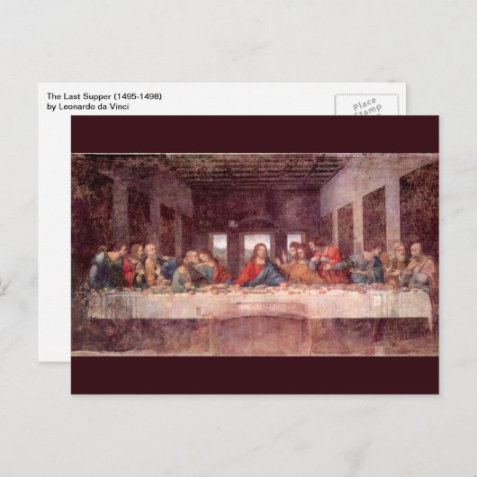 Leonardo da Vinci's Het Laatste Avondmaal Briefkaart (Voorkant / Achterkant)