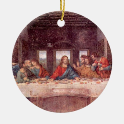 Leonardo da Vinci's Het Laatste Avondmaal Keramisch Ornament (Voorkant)