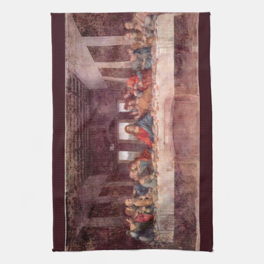 Leonardo da Vinci's Het Laatste Avondmaal Theedoek (Verticaal)