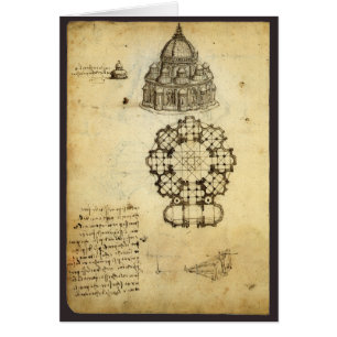 Leonardo da Vinci's Kathedraal Architectuur Studie