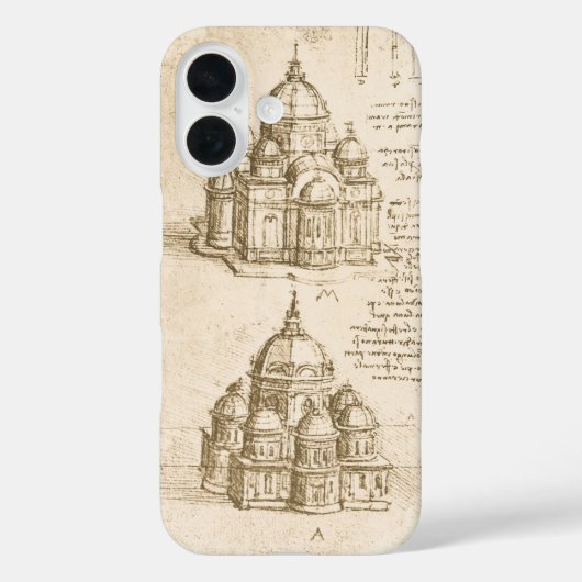Leonardo da Vinci's Kathedraal Architectuur Studie Case-Mate iPhone Case (Achterkant)