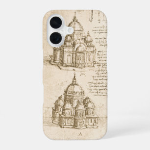 Leonardo da Vinci's Kathedraal Architectuur Studie iPhone 16 Hoesje