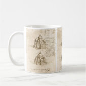 Leonardo da Vinci's Kathedraal Architectuur Studie Koffiemok (Links)