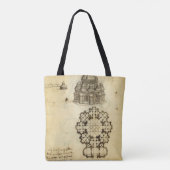 Leonardo da Vinci's Kathedraal Architectuur Studie Tote Bag (Achterkant)