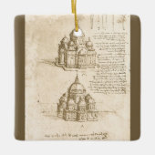 Leonardo da Vinci's Kathedrale Architectuur Studie Keramisch Ornament (Voorkant)