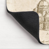 Leonardo da Vinci's Kathedrale Architectuur Studie Muismat (Hoek)