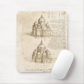 Leonardo da Vinci's Kathedrale Architectuur Studie Muismat (Met muis)