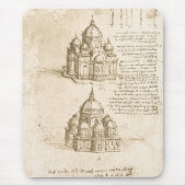 Leonardo da Vinci's Kathedrale Architectuur Studie Muismat (Voorkant)