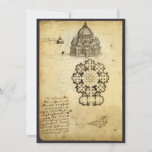 Leonardo da Vinci's Kathedrale Architectuurstudie