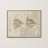 Leonardo da Vinci's Kathedrale Architectuurstudie Legpuzzel (Horizontaal)
