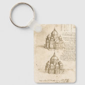 Leonardo da Vinci's Kathedrale Architectuurstudie Sleutelhanger (Voorkant)