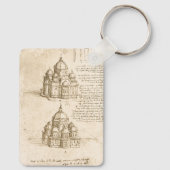 Leonardo da Vinci's Kathedrale Architectuurstudie Sleutelhanger (Achterkant)