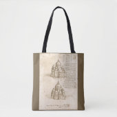 Leonardo da Vinci's Kathedrale Architectuurstudie Tote Bag (Voorkant)