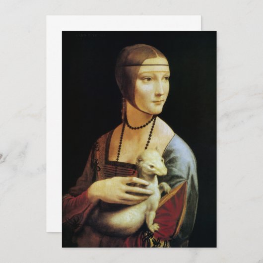 Leonardo da Vinci's Lady met een Ermine (Voorkant / Achterkant)