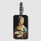 Leonardo da Vinci's Lady met een Ermine Bagagelabel (Voorkant (verticaal))